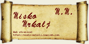 Miško Mrkalj vizit kartica